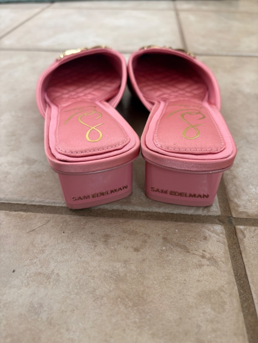Today ONLY!! Sam Edelman pink satin mule - Picture 2 of 7